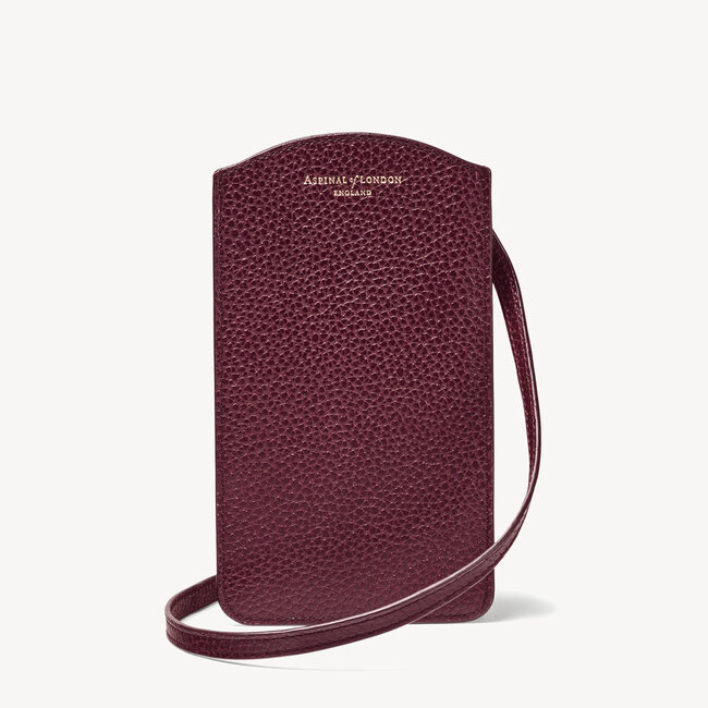 London Phone Case Burgundy Pebble
