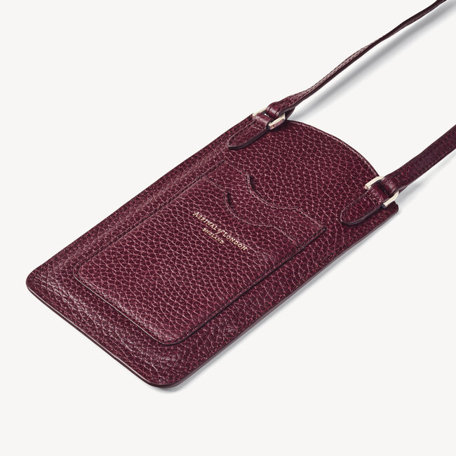 London Phone Case Burgundy Pebble