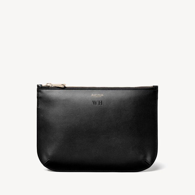 Large Ella Pouch Smooth Black