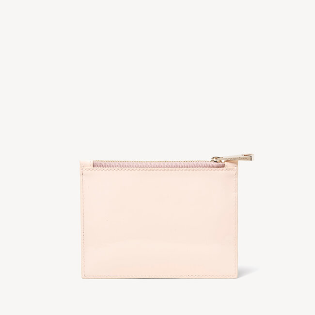 Small Essential Flat Pouch Deep Shine Nude Patent