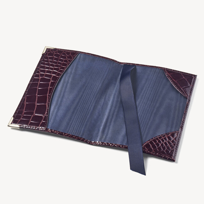 Passport Cover Bordeaux Patent Croc