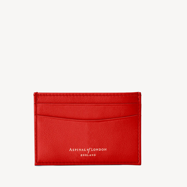Slim Credit Card Case Smooth Scarlet