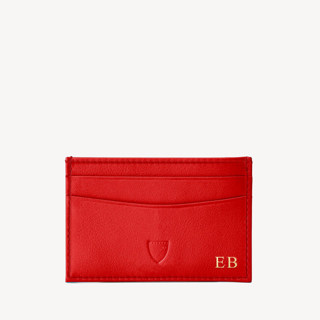 Slim Credit Card Case Smooth Scarlet
