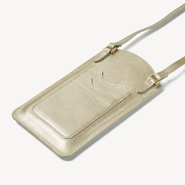 London Phone Case Gold Saffiano