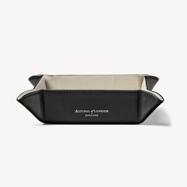 Mini Tidy Tray Smooth Black & Stone Suede
