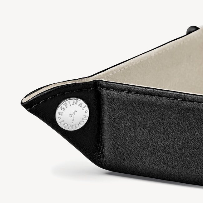 Mini Tidy Tray Smooth Black & Stone Suede