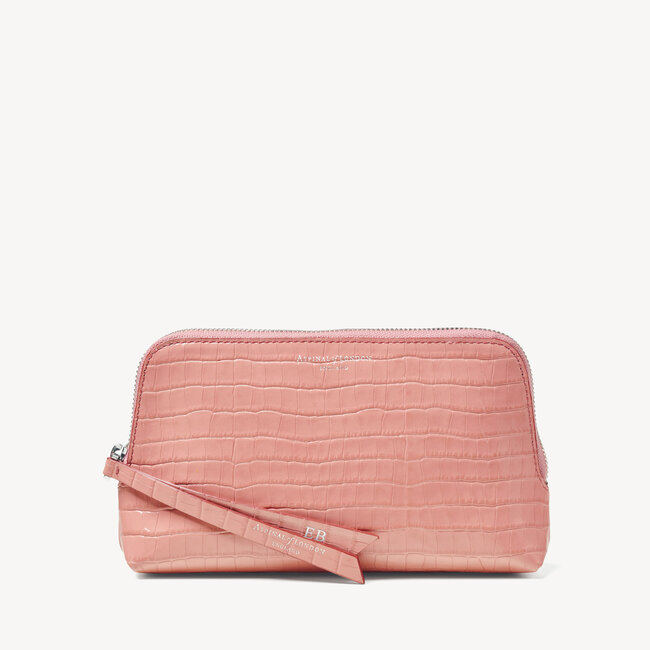 Small Essential Cosmetic Case Deep Shine Cherry Blossom Small Croc
