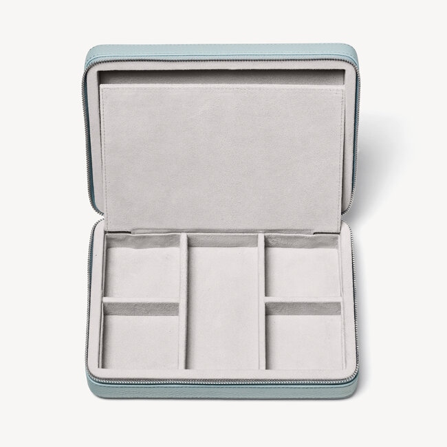 Large Travel Jewellery Case Pool Blue Pebble