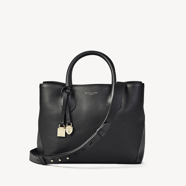 Midi London Tote Black Pebble