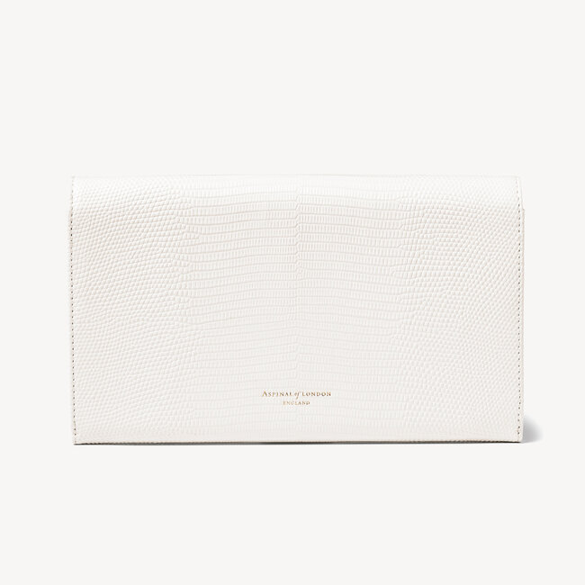 Travel Wallet with Removable Inserts White Lizard