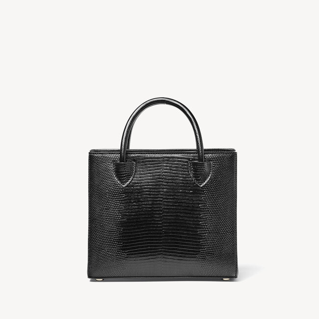 Mini Madison Tote Black Lizard