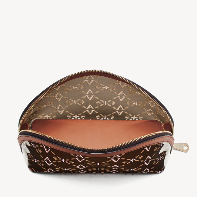 Large Cosmetic Case Chocolate Monogram Recycled Plastic