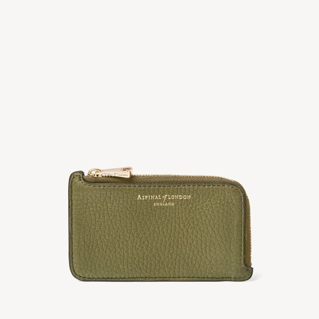 Zipped Coin & Card Holder Fern Pebble