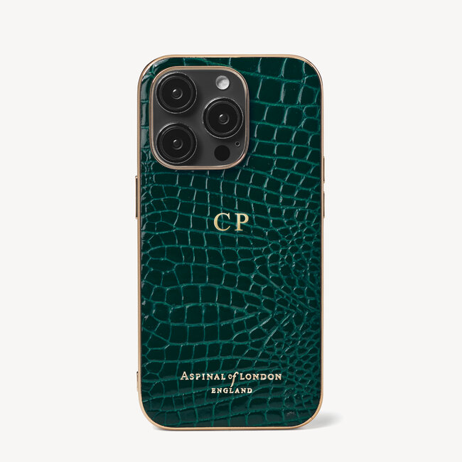iPhone 14 Pro Case Evergreen Patent Croc