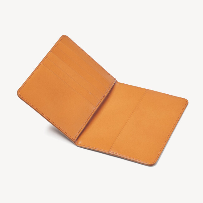 Passport Cover with Card Slots Smooth Mustard