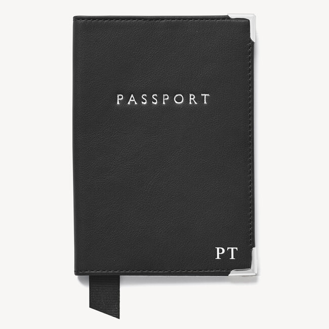 Passport Cover Smooth Black