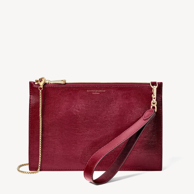Soho Bag Bordeaux Silk Lizard