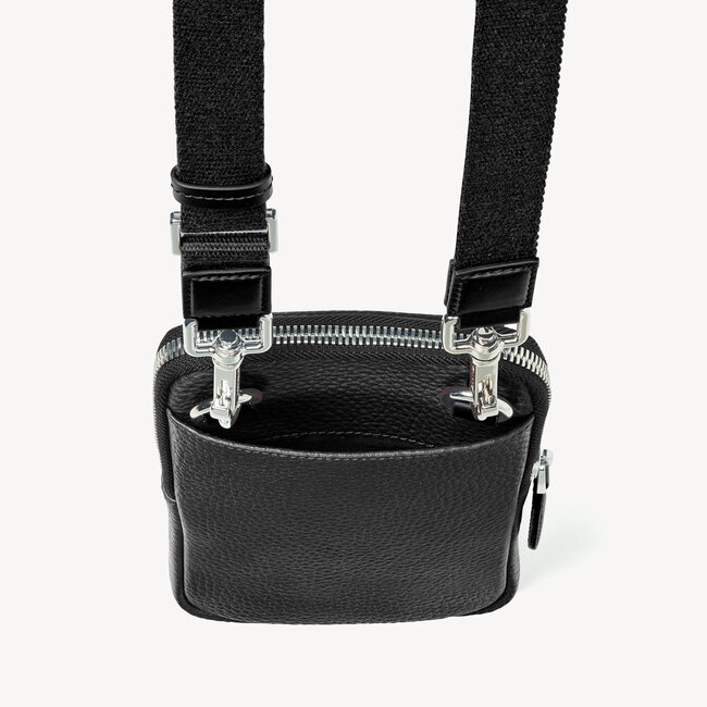Reporter Crossbody Phone Bag Black Pebble