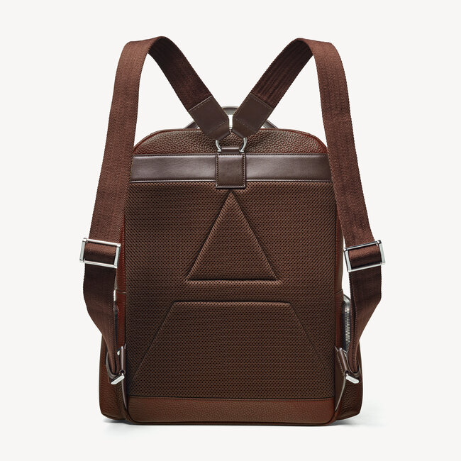 Reporter Zipped Backpack Tobacco Pebble