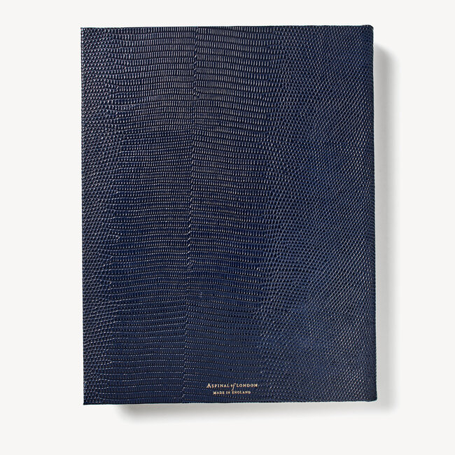 2024 A4 Day to Page Leather Diary Midnight Lizard