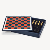 Chess Set Red Jewel Calf