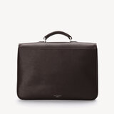City Laptop Briefcase Brown Pebble & Stone Suede
