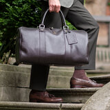 Boston Bag Dark Brown Pebble