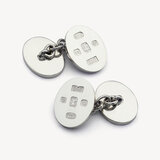 Hallmark Sterling Silver Engraved Cufflinks Sterling Silver 925