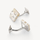 Wave Sterling Silver Cufflinks Mother of Pearl & Sterling Silver 925