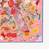 Botanical 'A' Silk Scarf Dusky Pink Pure Silk
