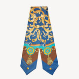 Aspinal Signature Silk Neck Bow Teal Pure Silk