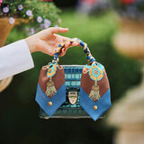 Aspinal Signature Silk Neck Bow Teal Pure Silk
