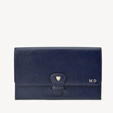 Travel Wallet with Removable Inserts Navy Saffiano