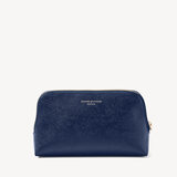 Small Essential Cosmetic Case Navy Saffiano