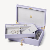 Savoy Jewellery Box Deep Shine English Lavender Small Croc
