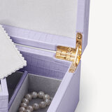 Savoy Jewellery Box Deep Shine English Lavender Small Croc