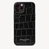 iPhone 12 Pro Max Case Deep Shine Black Croc
