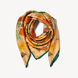 Botanical 'A' Silk Scarf Meadow Pure Silk