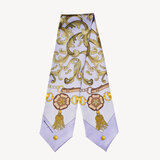 Aspinal Signature Silk Neck Bow English Lavender Pure Silk