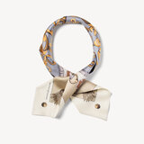 Aspinal Signature Silk Neck Bow Neutral Pure Silk