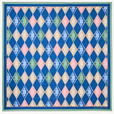 Harlequin Silk Scarf Multi-coloured Pastels Pure Silk