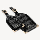 Travel Collection with Removable Inserts Deep Shine Black Croc