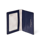 ID & Travel Card Holder Midnight Blue Silk Lizard