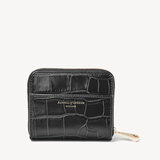 Slim Mini Continental Purse Deep Shine Black Croc
