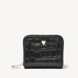 Slim Mini Continental Purse Deep Shine Black Croc