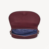 Stella Satchel Burgundy Pebble