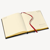 Quarto A4 Day to Page Leather Diary Midnight Blue Lizard