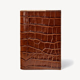 A5 Refillable Journal Deep Shine Brown Soft Croc