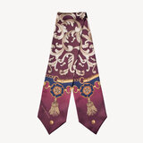 Signature Ombre Silk Neck Bow Burgundy Pure Silk