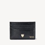 Slim Credit Card Holder Black Saffiano